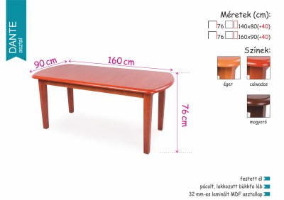 Dante-asztal