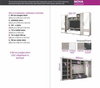 Nova szekrénysor Fiorebútor Szombathely